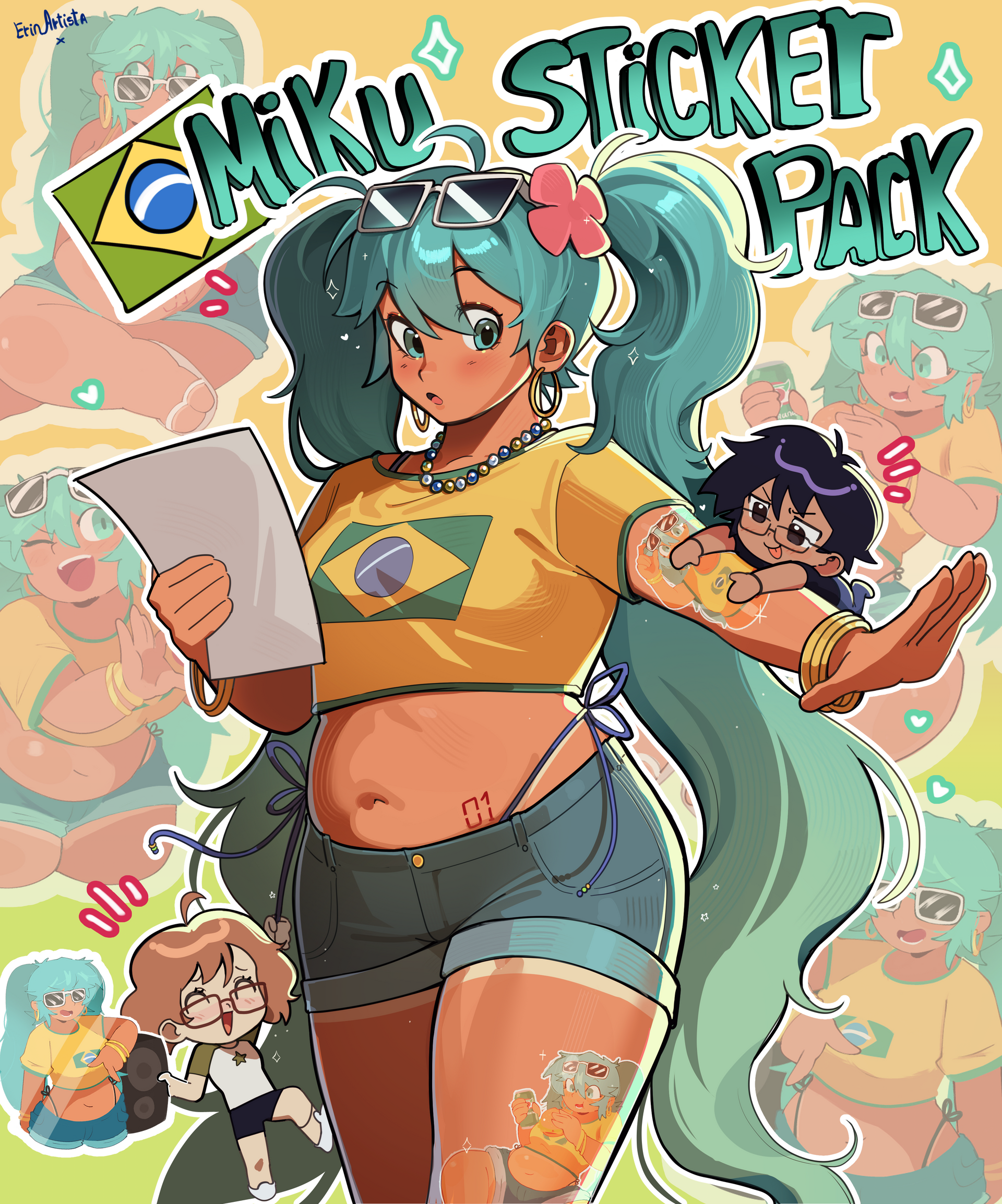 FINISHED] NoiR Series 052 Brazilian Miku Sticker Pack by Abstract